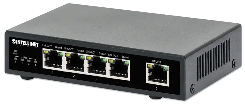 INTELLINET 561839 5-Port Gigabit Ethernet PoE Plus Switch