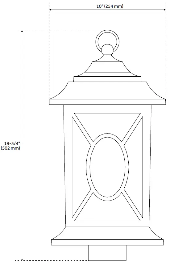 Signature Hardware 434139 Kingston Manor Dark Bronze Outdoor 3 Light Candelabra Post Lantern 1
