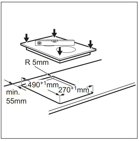 Attaching the seal - On-top installation