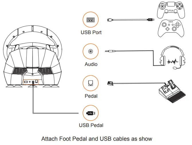 PXN V900 Gaming Steering Racing Wheel - fig 3