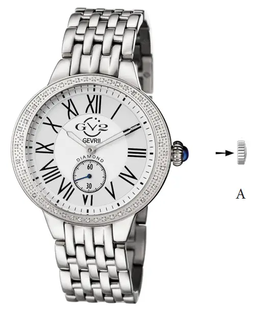 GEVRIL GV2 Astor Diamond Bezel Quartz Ladies Watch