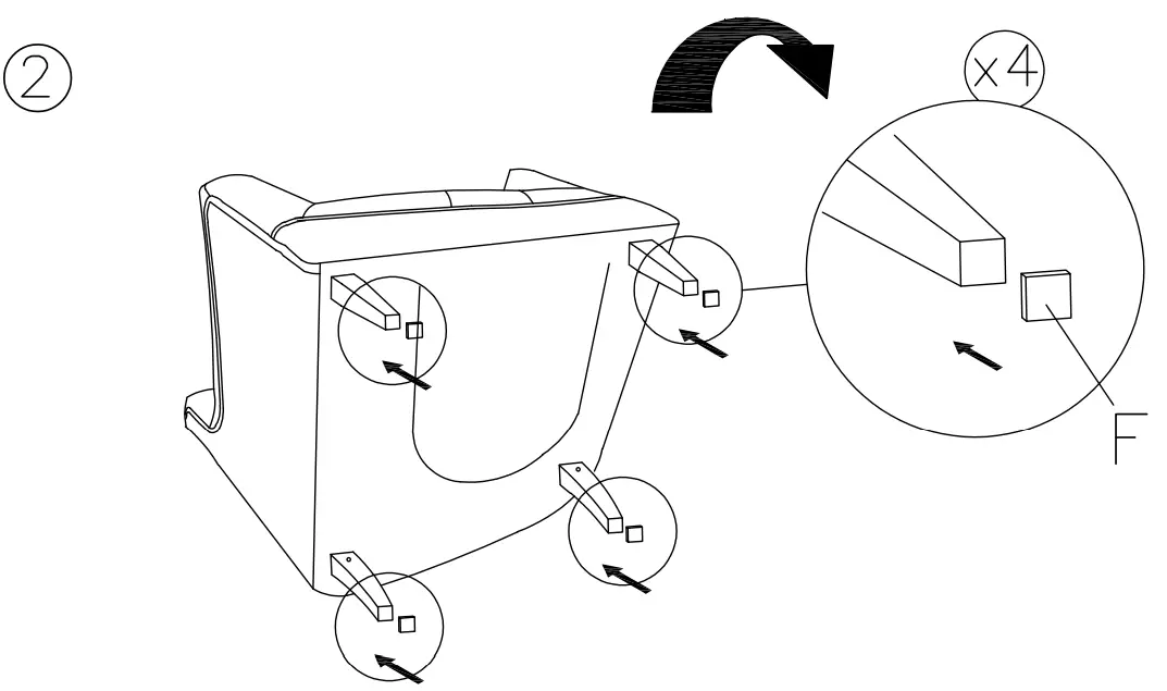 ASHLEY A3000051 Drakelle Stationary Leather Look Accent Chair - fig 2