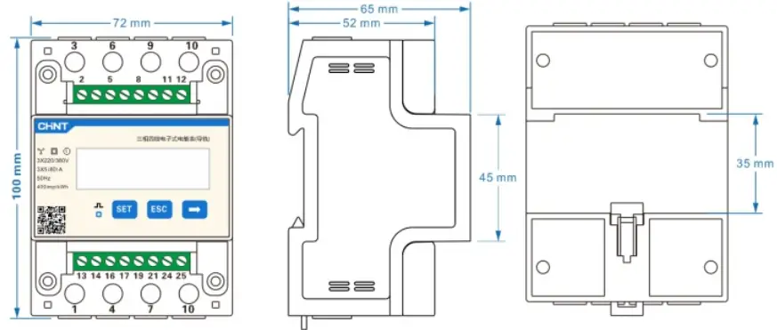 ROWATT-DTSU666-Three-Phase-Smart-Meter-fig-2