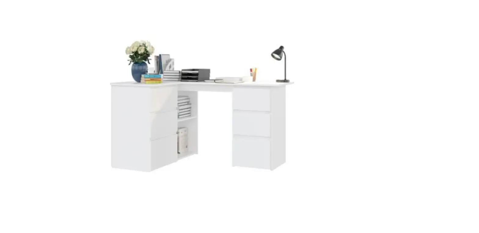 Vidaxl 801089 White Corner Desk Instruction Manual