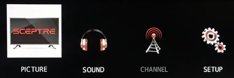 ENERGY STAR SCEPTRE Display X40 - Press MENU to open the menu