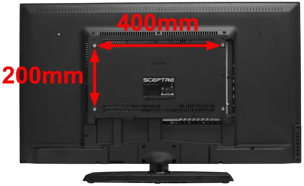ENERGY STAR SCEPTRE Display X40 - Rear View Mounting Pattern