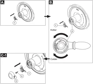 DELTA 17 Series - Installation and Adjustment of the Rotational Limit Stop - A, B, C-1