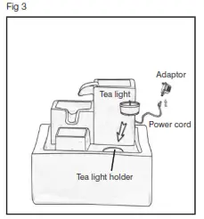 Homedics WF-ENDA EnviraScape Candlelit Endless Dance - Fountain Assembly3