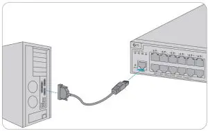 FIG 23 Connecting the Console Port