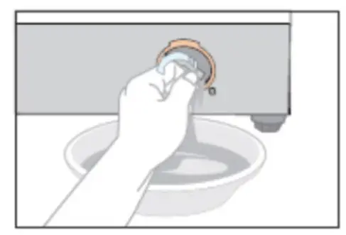 Cleaning the drain pump filter 1