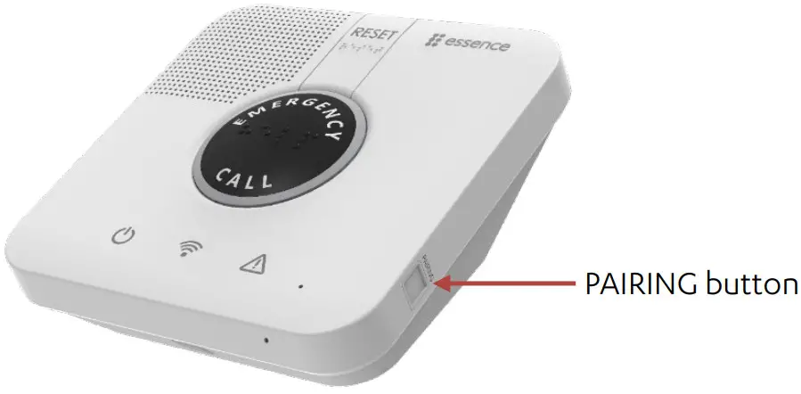 essence smartcare ES700VPD2 Care Home Communicator 2.0 - PAIRING button