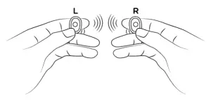 Awdun Technology E100 True Wireless Stereo Earphones -steps by hands