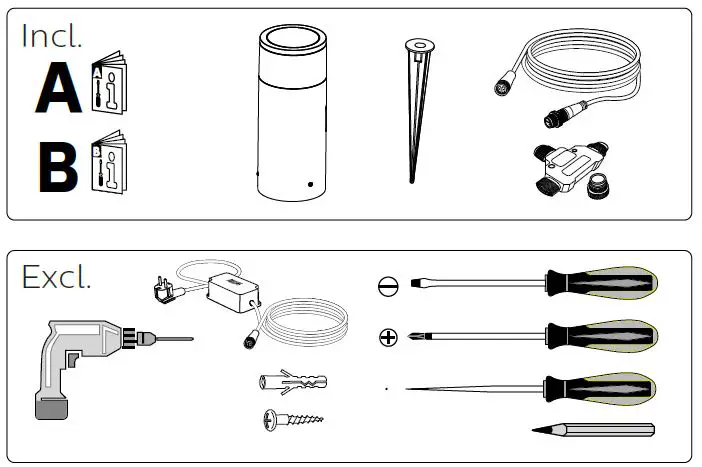 PHILIPS MA 1742030P7 Hue LED Outdoor Freestanding Light fig 1