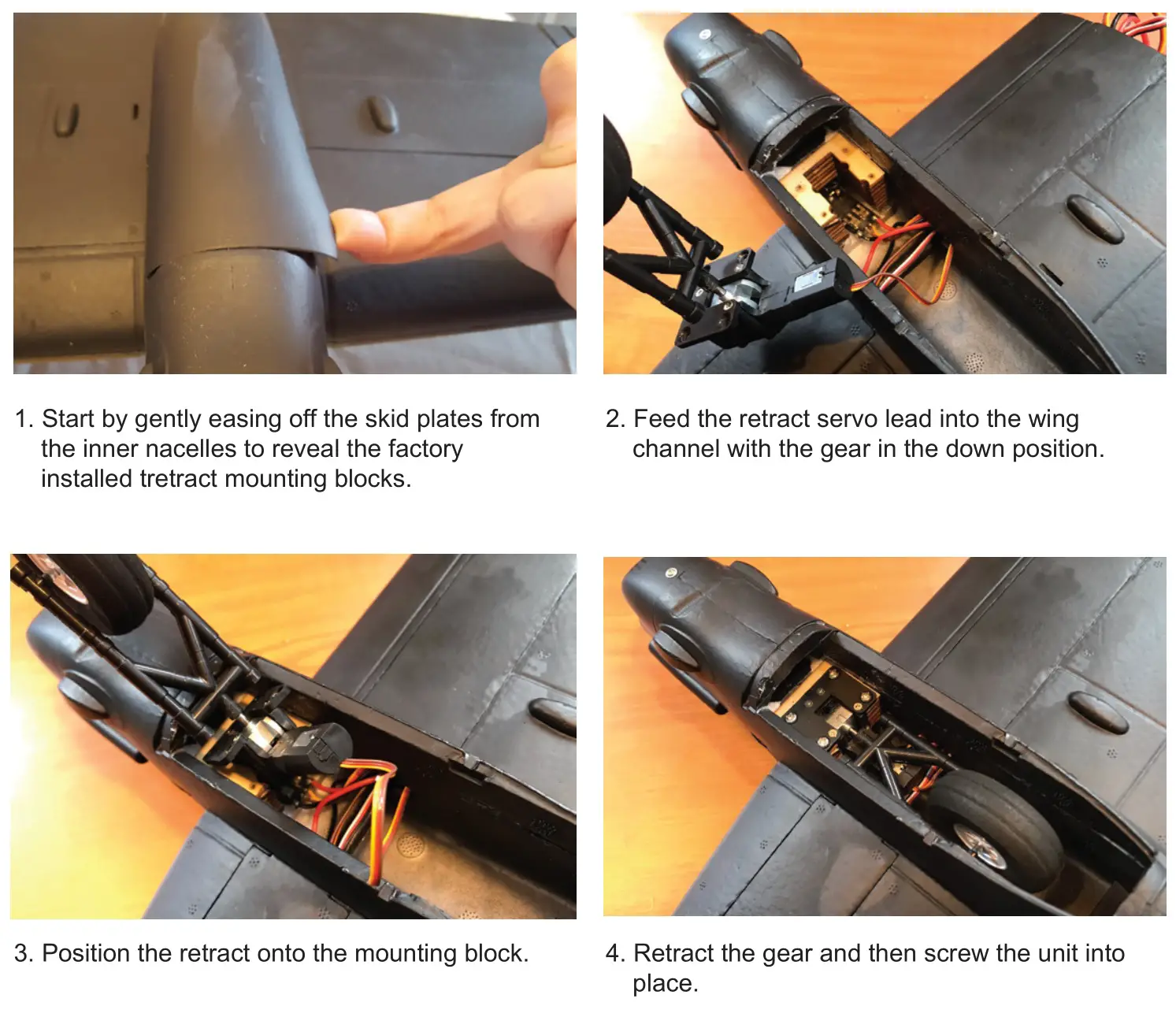 H-KING Avro Lancaster V3 Avro Lancaster V3 Dumbo Heavy British Bomber - Fitting of Optional Retracts