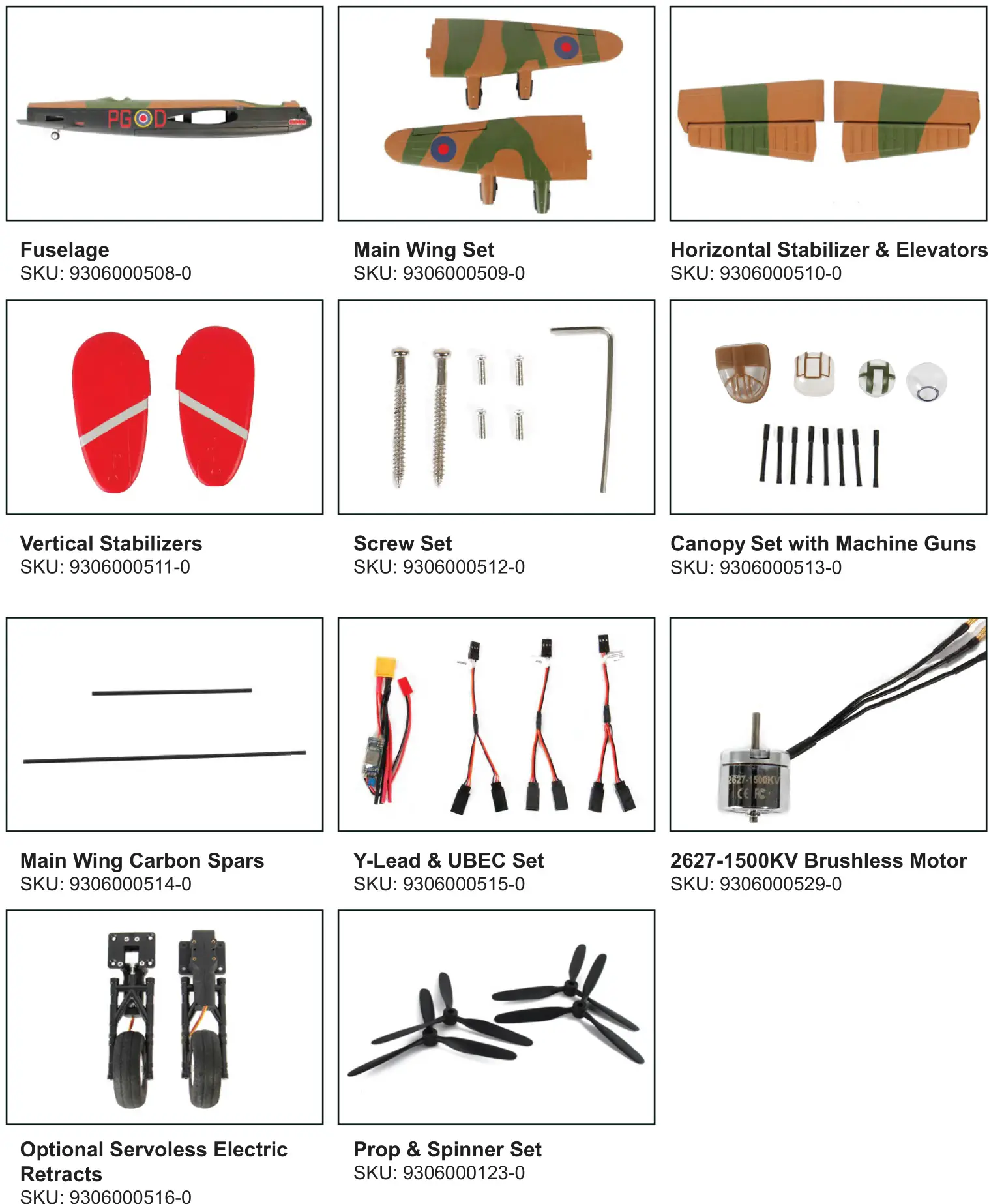 H-KING Avro Lancaster V3 Avro Lancaster V3 Dumbo Heavy British Bomber - Spare Parts