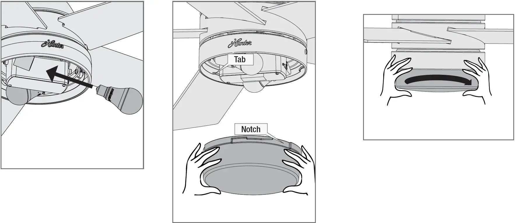 Installing the Bulbs and Glass