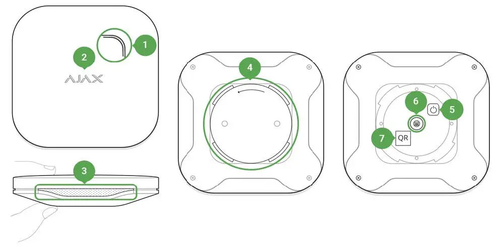 AJAX 8218 FireProtect and FireProtect Plus Wireless Fire Detector fig1