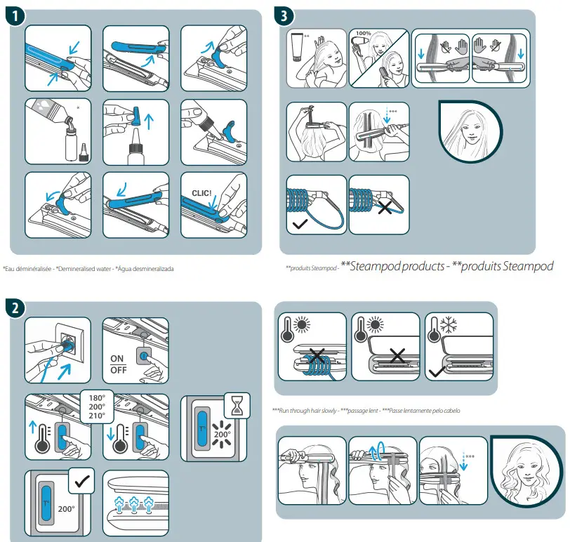 Rowenta LP7100G1 Steampod Hair Treatment System and Straightener - fig2