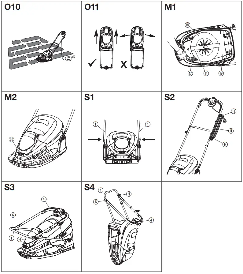 Flymo 970483362 EasiGlide 300V Electric Hover Lawnmower - fig 1