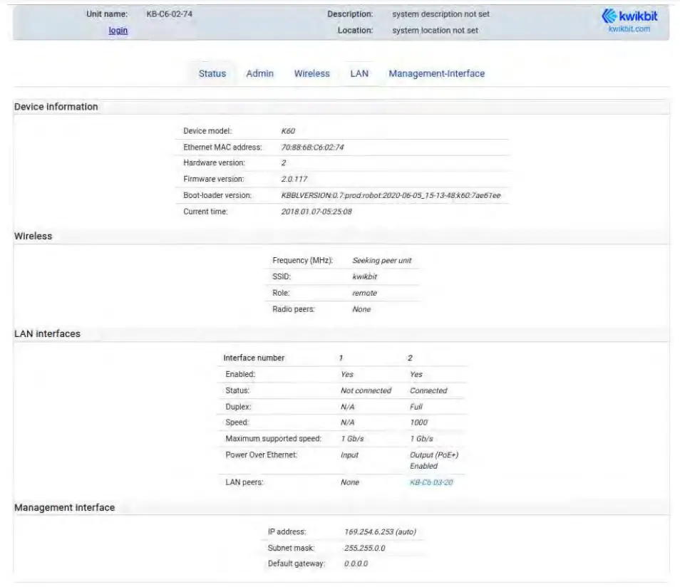 Kwikbit K60C 60 GHz Outdoor Distribution System - fig 1