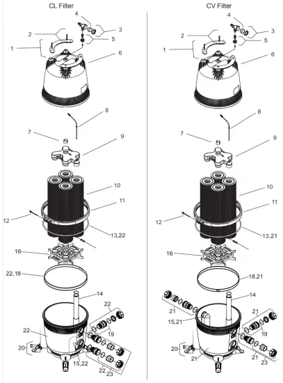 Jandy H0291800C Cartridge Pool Filters - fig