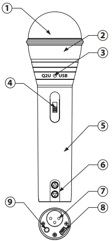 SAMSON Q2U Recording Pack USB-XLR Microphone with HP20 Headphones-fig2