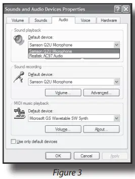 SAMSON Q2U Recording Pack USB-XLR Microphone with HP20 Headphones-fig4