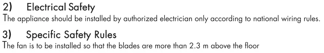 QAZQA 92648 Cool Fan 52 with Remote Control - General Safety Instructions 2