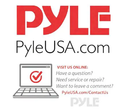 PYLE Wireless BT Streaming Home Theater Receiver User Manual - Logo and Address