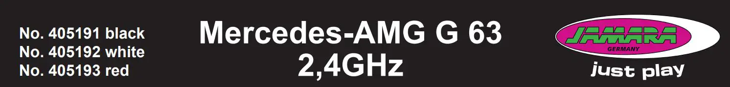 JAMARA Mercedes-AMG G 63 24GHz white Instructions