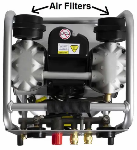 CALIFORNIA AIR TOOLS 20020CR Ultra Quiet and Oil Free Air Compressor - Air Filter