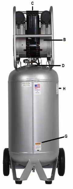 CALIFORNIA AIR TOOLS 20020CR Ultra Quiet and Oil Free Air Compressor - fig2