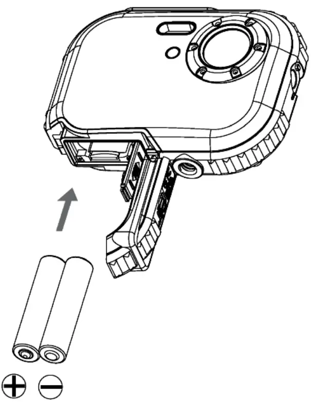GoGEN MAXI NEMO water-resistant digital camera - Battery Installation 2