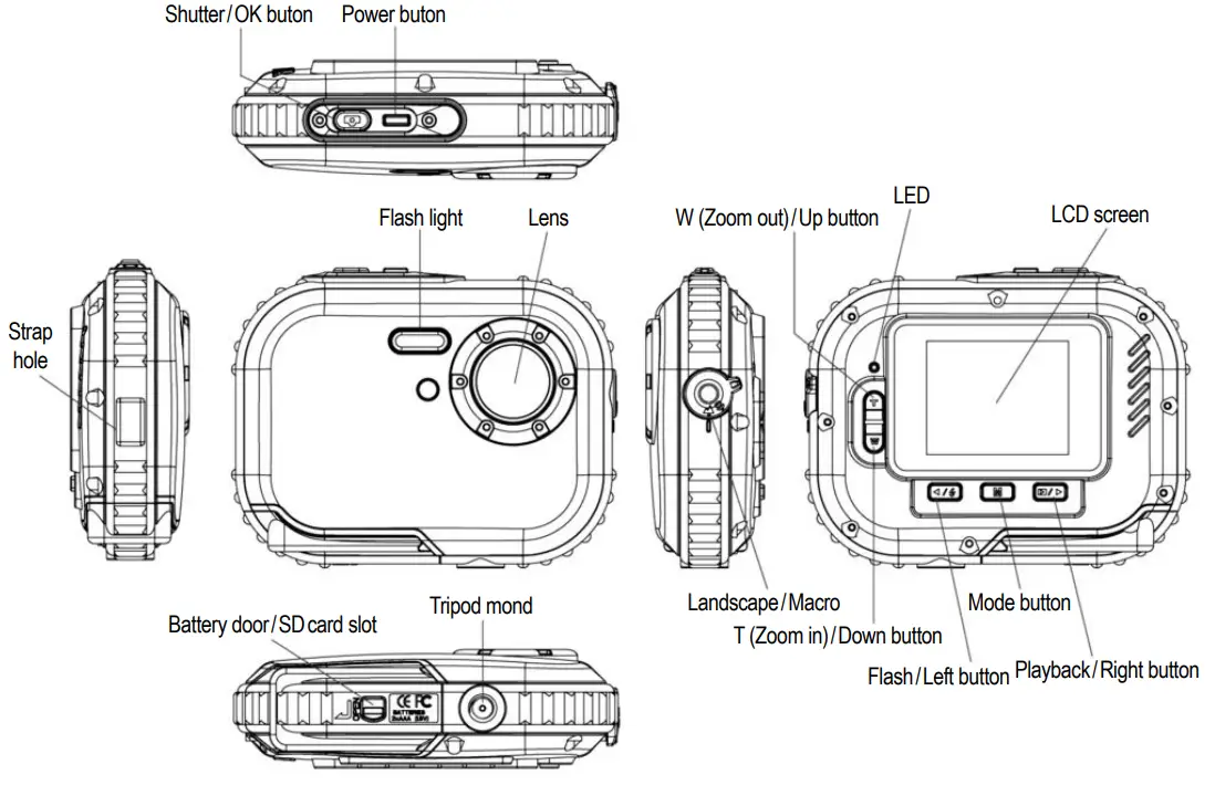 GoGEN MAXI NEMO water-resistant digital camera - Overview