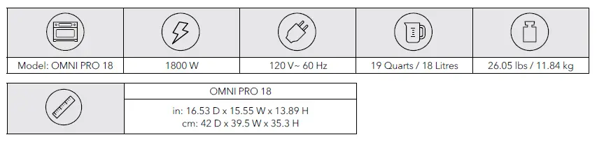 Product specifications