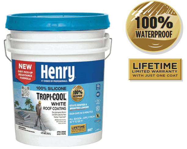 Henry HE887HS142 Tropi Cool 100 Percent Silicone Roof Coating - fig3