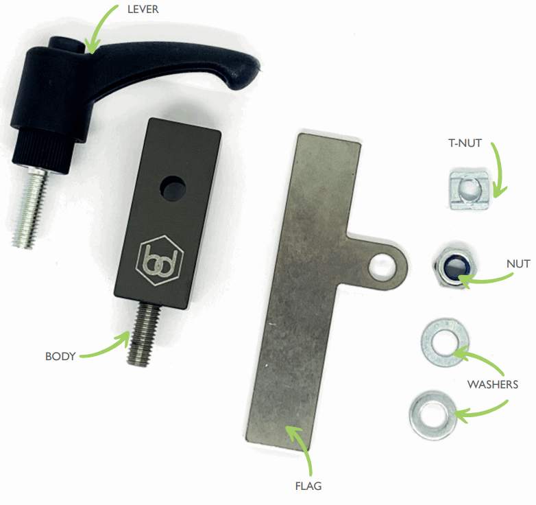 BENCHDOGS BD0047 Aluminium Flag Stop Lever -