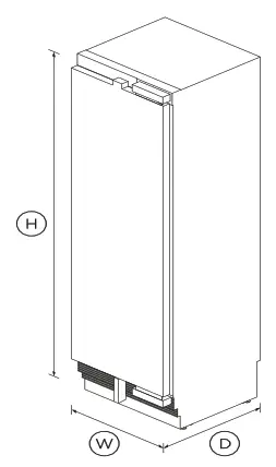 FISHER PAYKEL RS2484SR1 24 Inch Integrated Column Refrigerator - fig