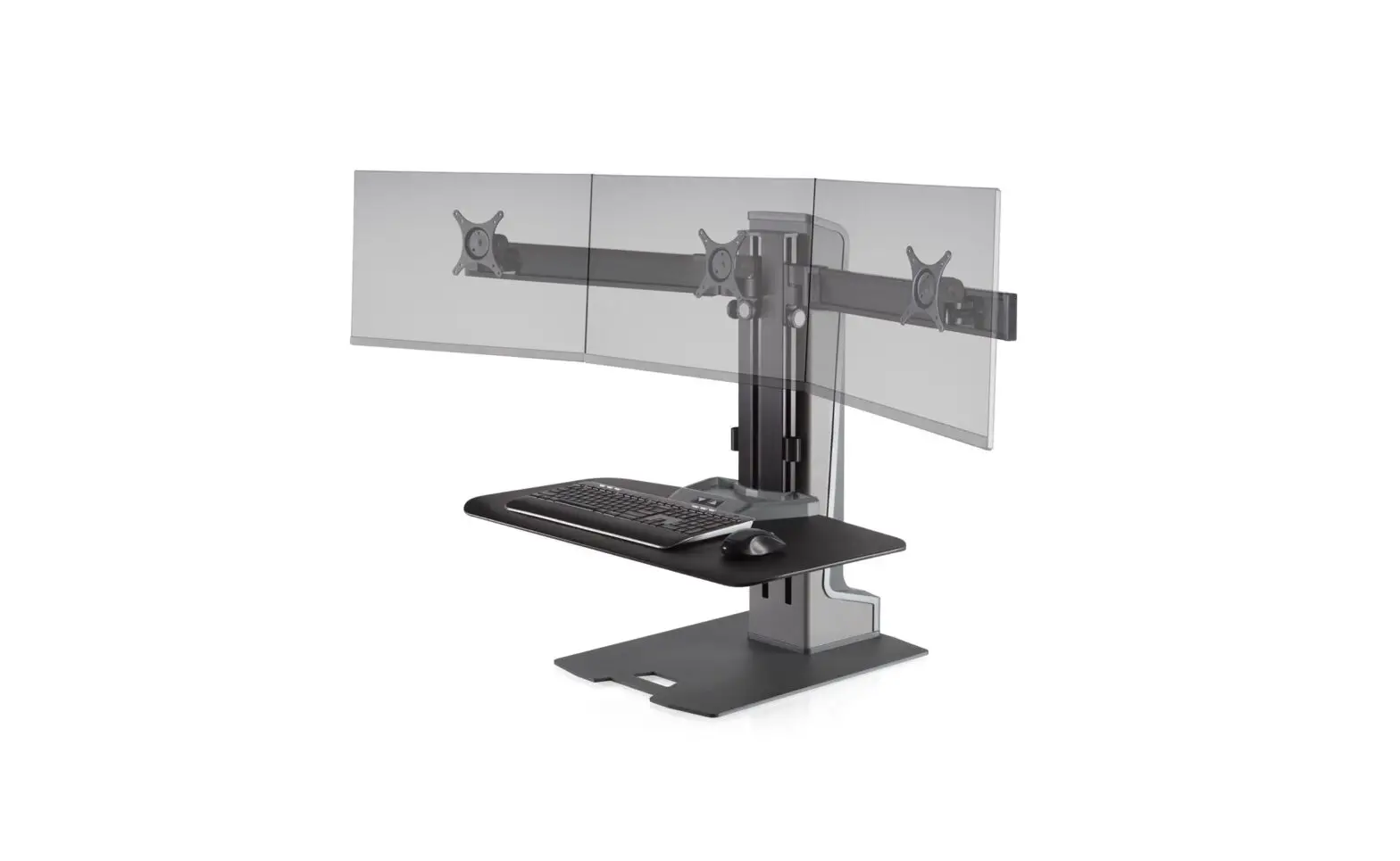 Innovative Winston-e Sit Stand Triple Monitor Mount With Compact Worksurface Instruction Manual