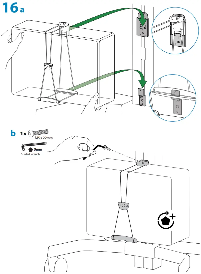 ergotron 24 214 085 WorkFit C Dual Monitor Sit Stand Cart - FIG 12