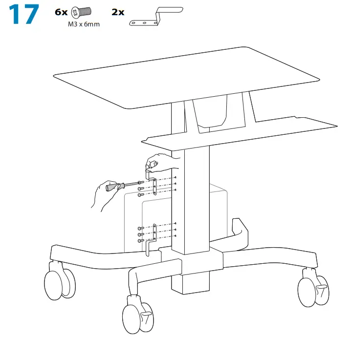 ergotron 24 214 085 WorkFit C Dual Monitor Sit Stand Cart - FIG 13