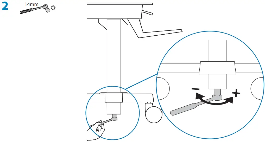 ergotron 24 214 085 WorkFit C Dual Monitor Sit Stand Cart - IMPACT HAZARD 9