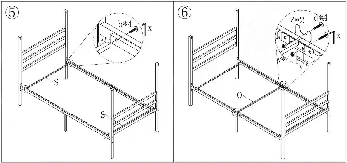 GOSALMON-746G-BKNYY-Black-Metal-Frame-Queen-Canopy-Bed-FIG-4