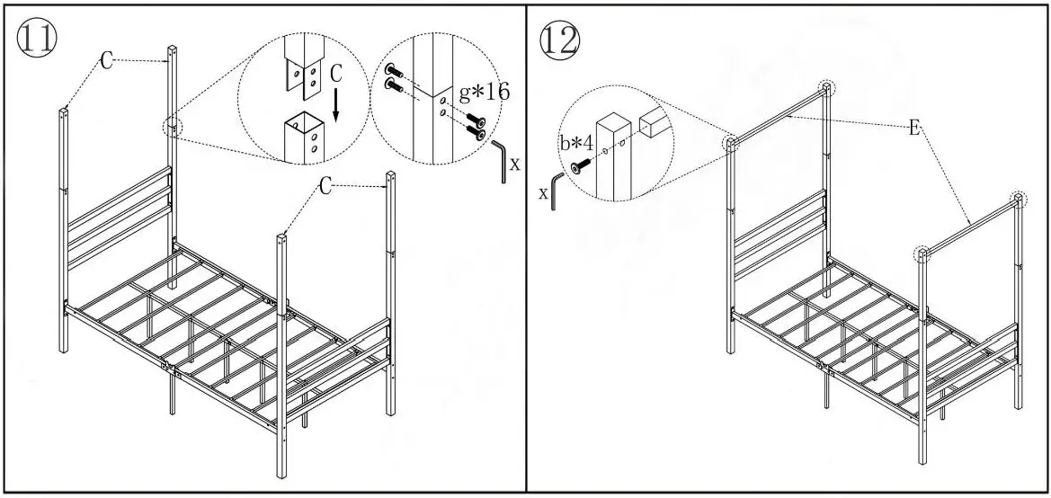 GOSALMON-746G-BKNYY-Black-Metal-Frame-Queen-Canopy-Bed-FIG-7