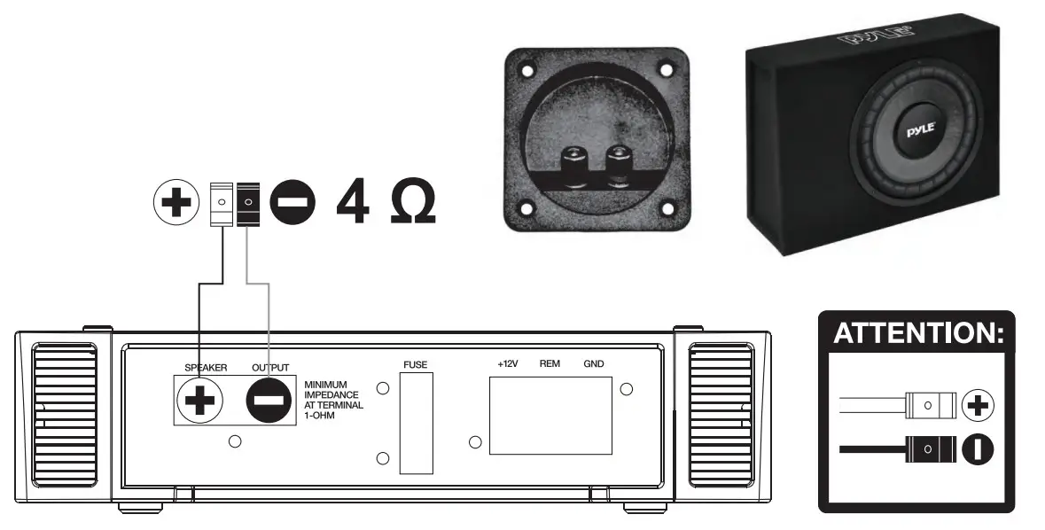 PYLE PSBS8 Slim Subwoofer Box System