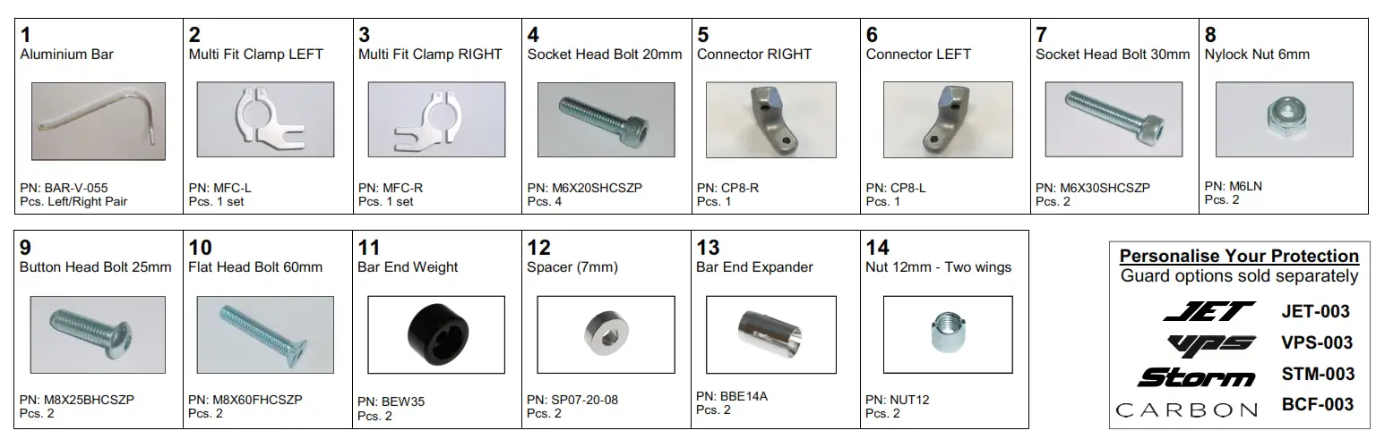 Barkbusters Aluminum Handguard Kit Ducati DesertX 2022 2023 - fig3