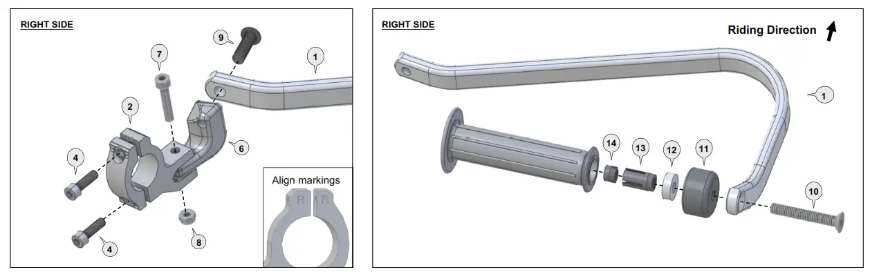 Barkbusters Aluminum Handguard Kit Ducati DesertX 2022 2023