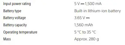 SONY PlayStation CFI-ZCT1G DualSense Wireless Controller - Specifications