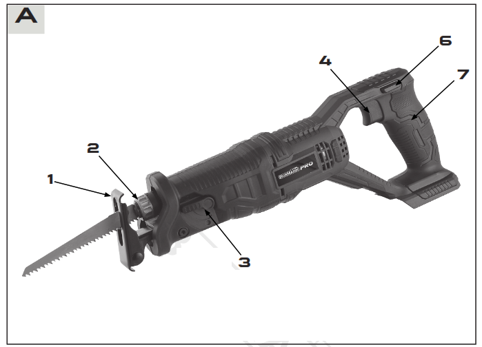 BORMANN PRO BBP3800 Cordless Reciprocating Saw - fig1