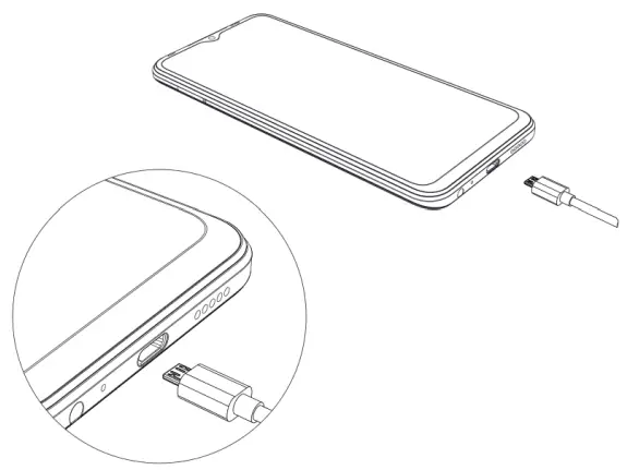 TECNO Spark 8C Smartphone Charging the phone